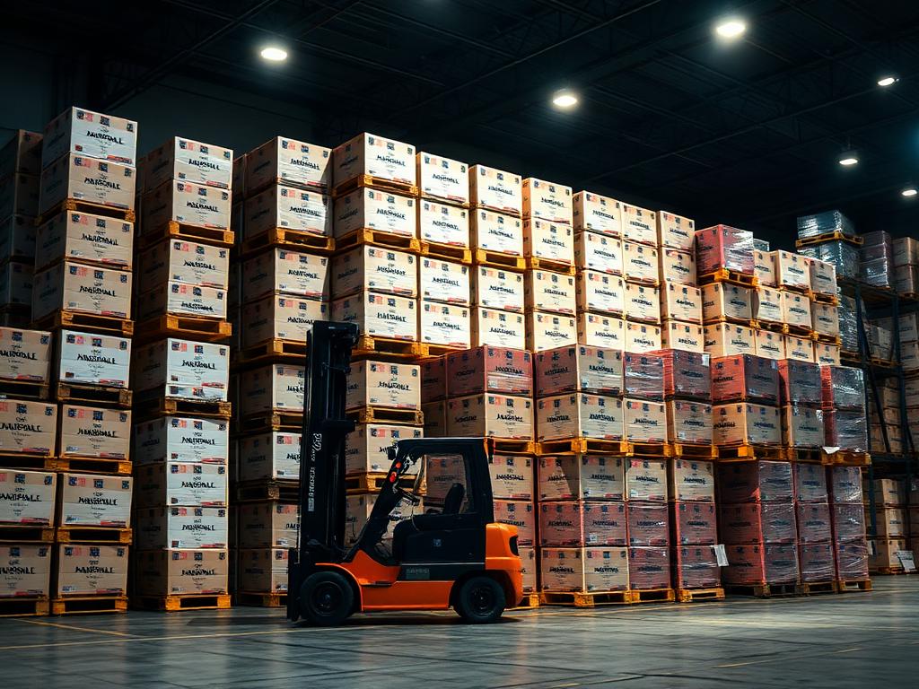 Export warehouse and palletising bay